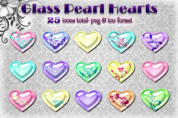 Glass Hearts -Pastel Pearl-