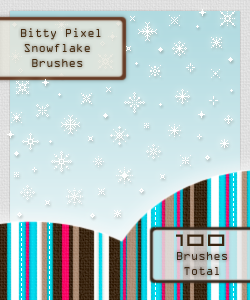 Pixel Snowflake Brushes