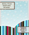 Pixel Snowflake Brushes by kittenbella