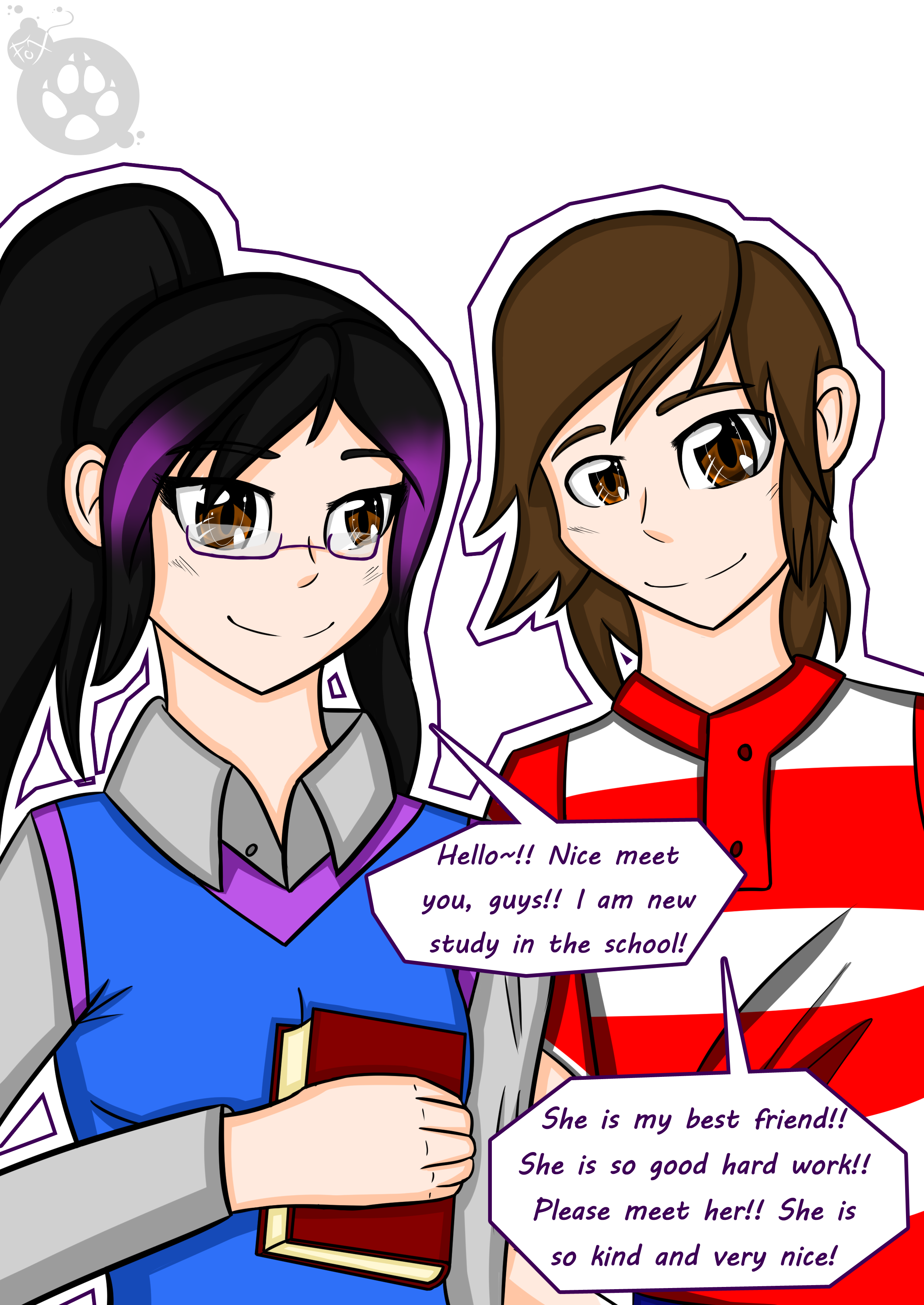 Comm - Hi!! by White-Foxes on DeviantArt