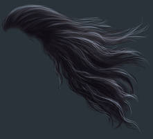 Painted Dark Hair Stock by bonbonka