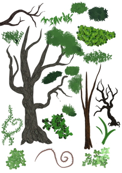 Brushes: Trees, Plants and Grass