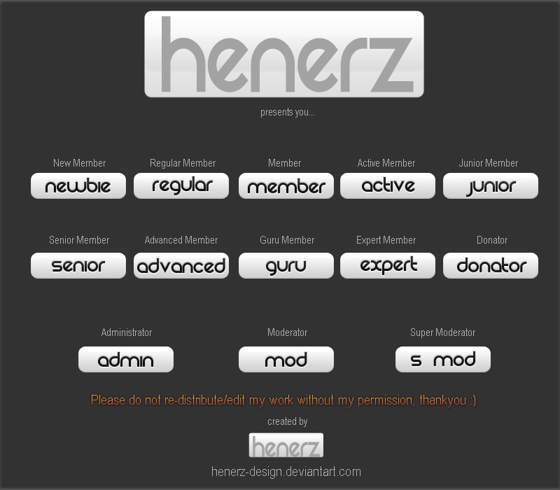 Stylish Ranks Modern Rank Images Set by Henerz-Design on DeviantArt