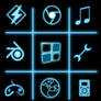 Neon glow icon set