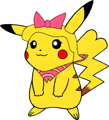 Rita the Pikachu pink scarf (My OC Girlfriend) by ColinPikachu8 on ...