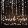 Bokeh String Lights Clipart and Photoshop Brushes