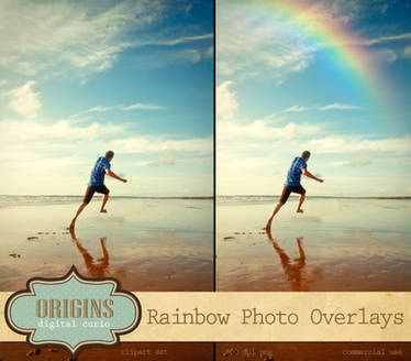 Realistic Rainbow PNG Photo Overlays