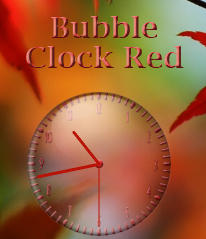 Bubble Clock Red
