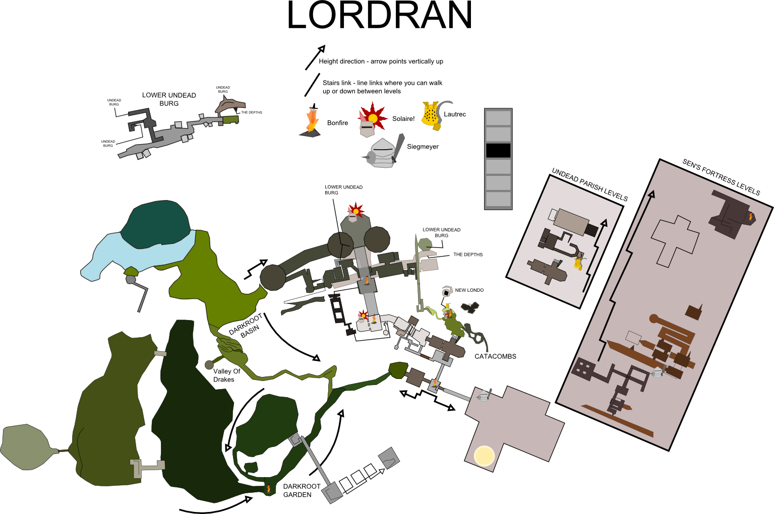 Dark Souls Catacombs Map