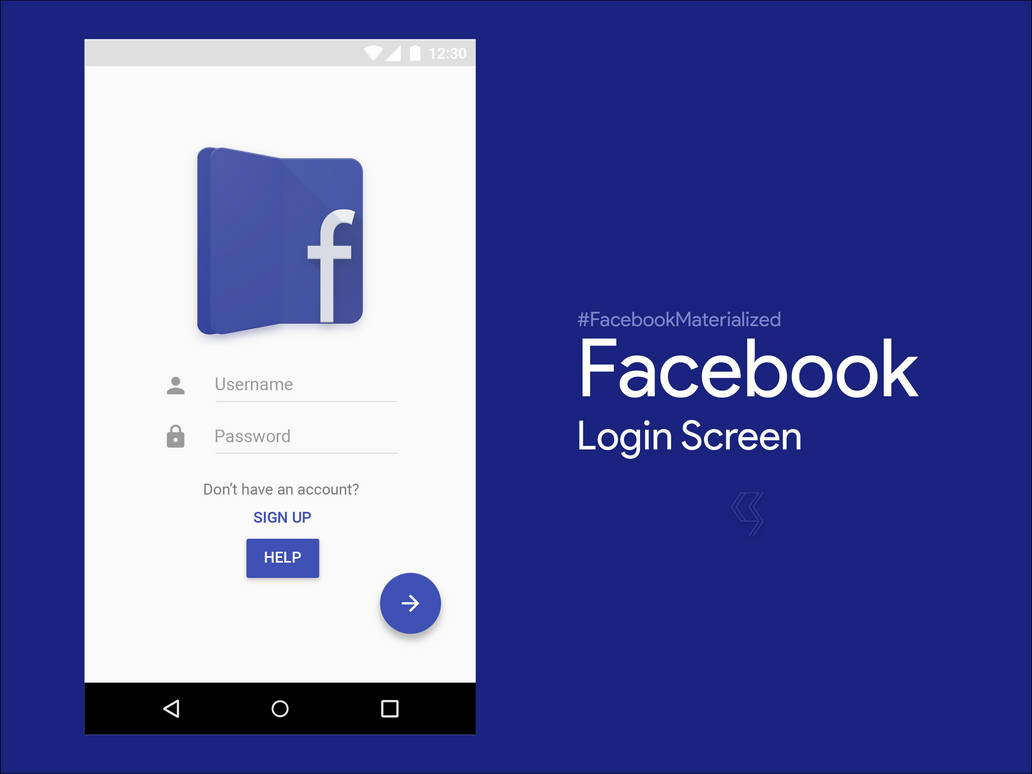 Facebook Materialized Login Screen Ai Available By