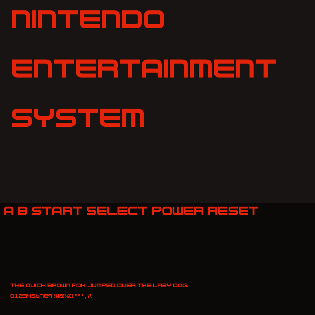 nintendo entertainment system font