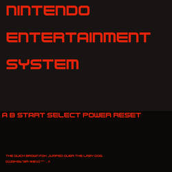 NES Console Controller Font