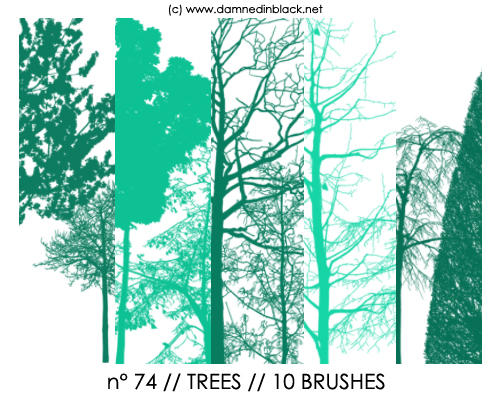 PHOTOSHOP BRUSHES : trees