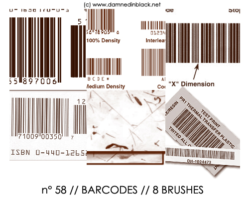 PHOTOSHOP BRUSHES : barcodes