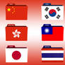 FLAGS #1 - Asian Countries Folder Icons