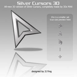 Silver Cursors 3D Small