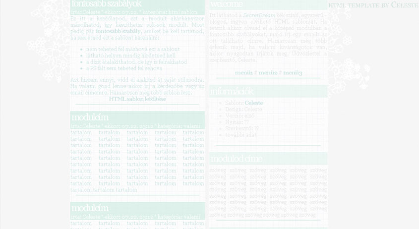 Simple blue - HTML template by celestesd on DeviantArt