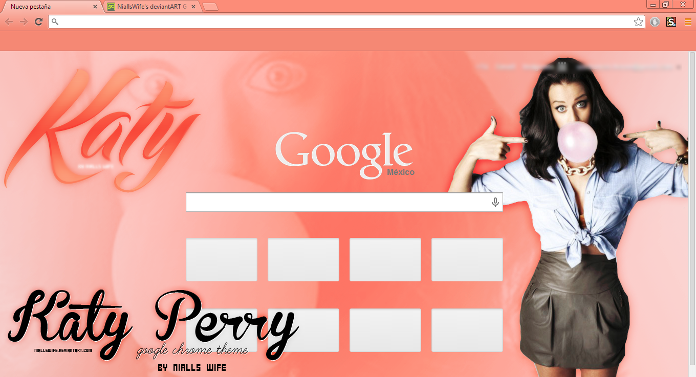 Katy Perry google chrome theme