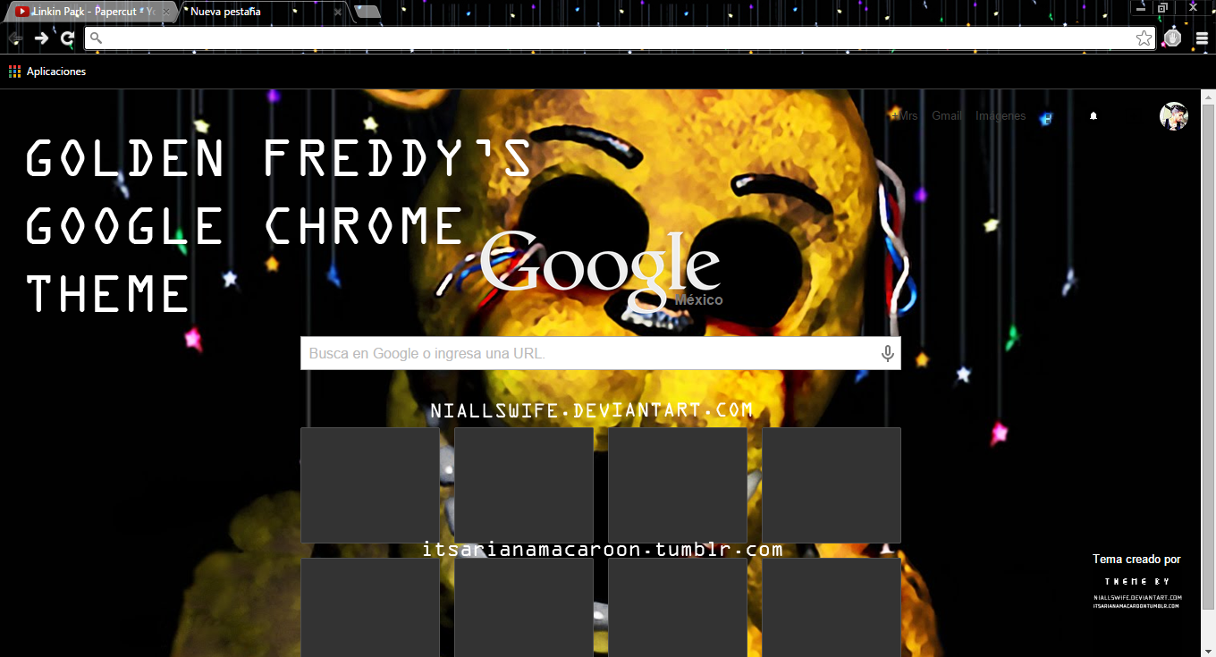 Golden Freddy Chrome Theme