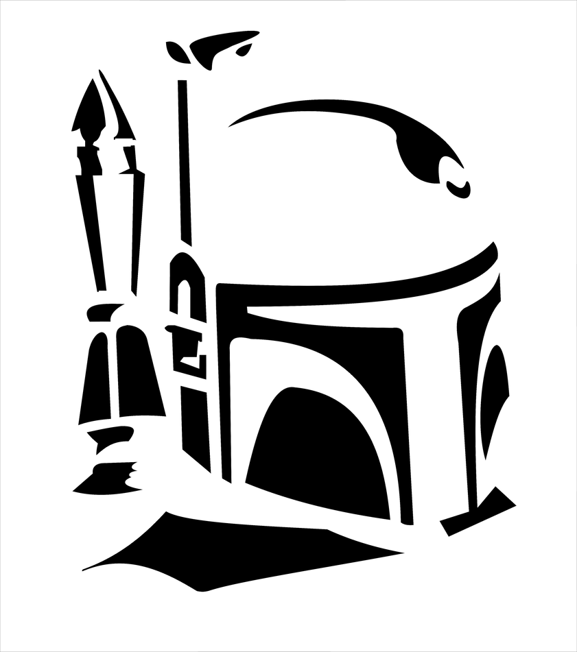 boba fett pumpkin stencil