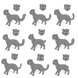 FREE Cat Base/lineart (Easy to color) by FogFelidae