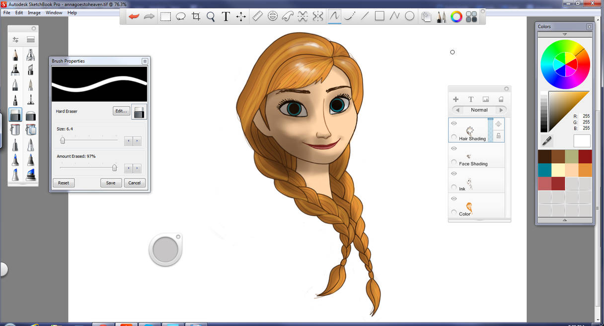 Anna Step by Step in Autodesk SketchBook Pro by teamhans on DeviantArt