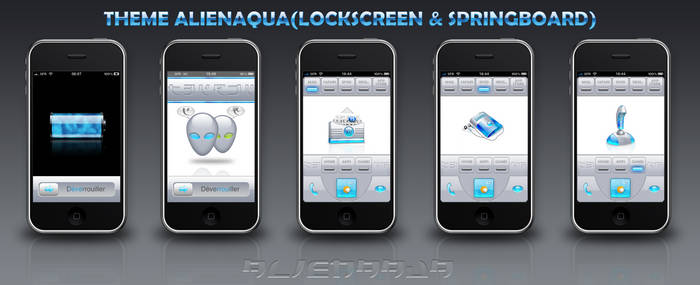 AlienAqua theme pour Iphone