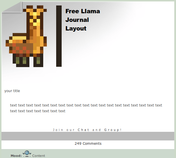 Free Llama Journal