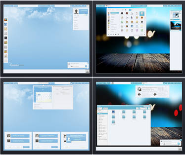 Gnome Shell 3.8 Panacea Blue Suite