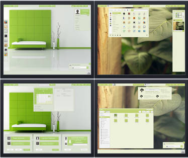 Gnome Shell 3.8  Panacea Green ( Lime and Olive )