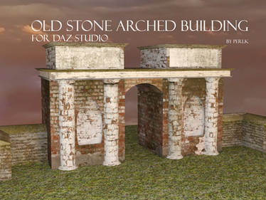 Free: Old Stone Arched Building for Daz Studio