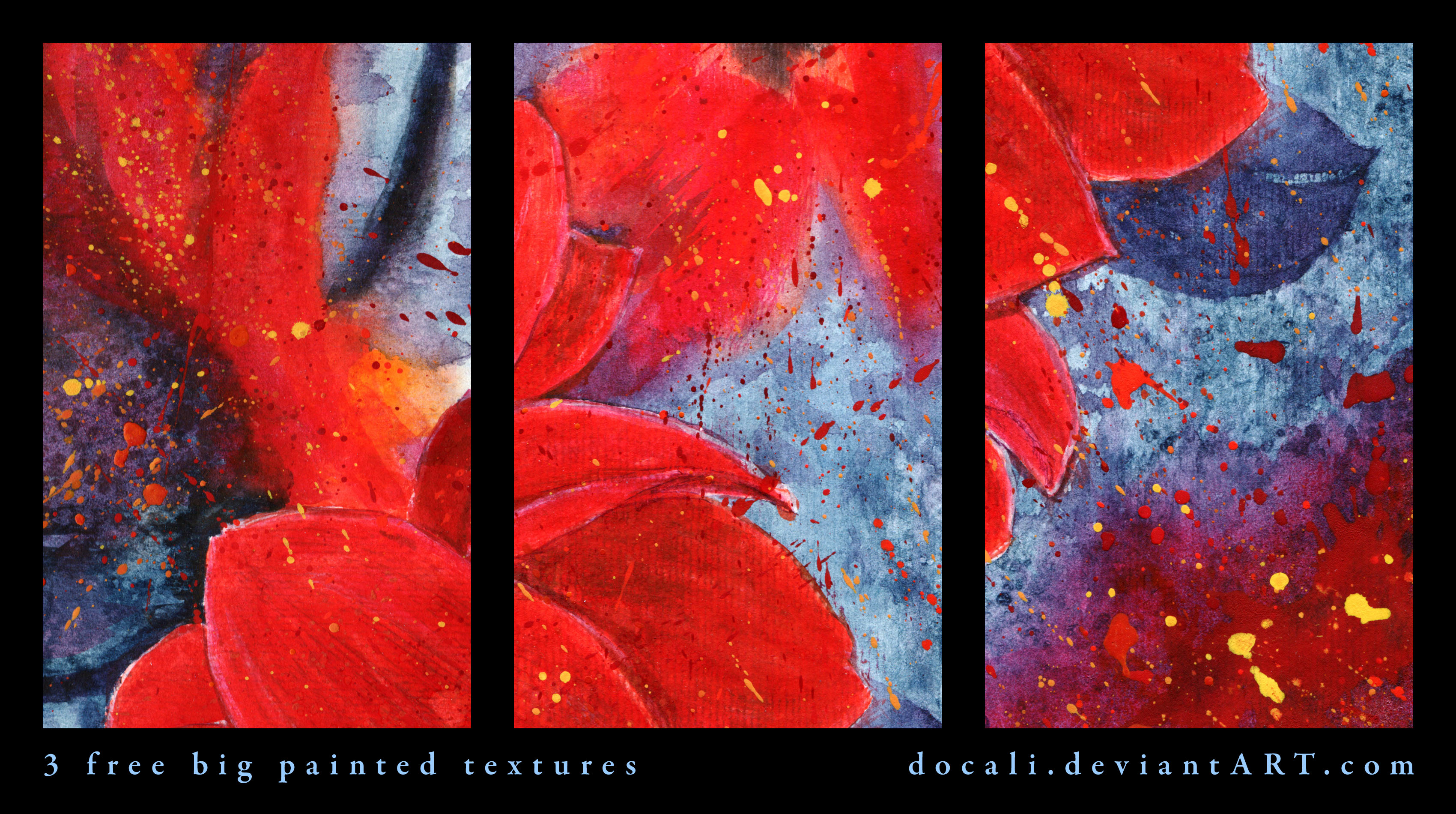 3 Free Big Painted Textures