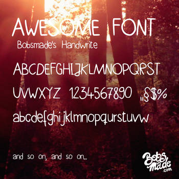 Bobsmade handwrite Font