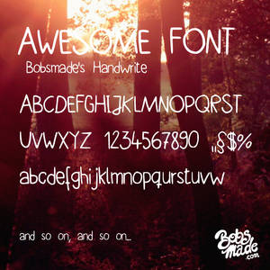 Bobsmade handwrite Font