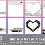 33 tiny icon text with hearts brushes