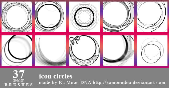 37 icon circles brushes by KaMoonDNA on DeviantArt