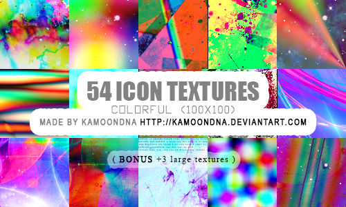 54 icon textures (colorful) by KaMoonDNA on DeviantArt