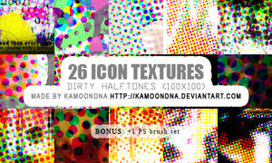 26 icon textures (dirty halftones)