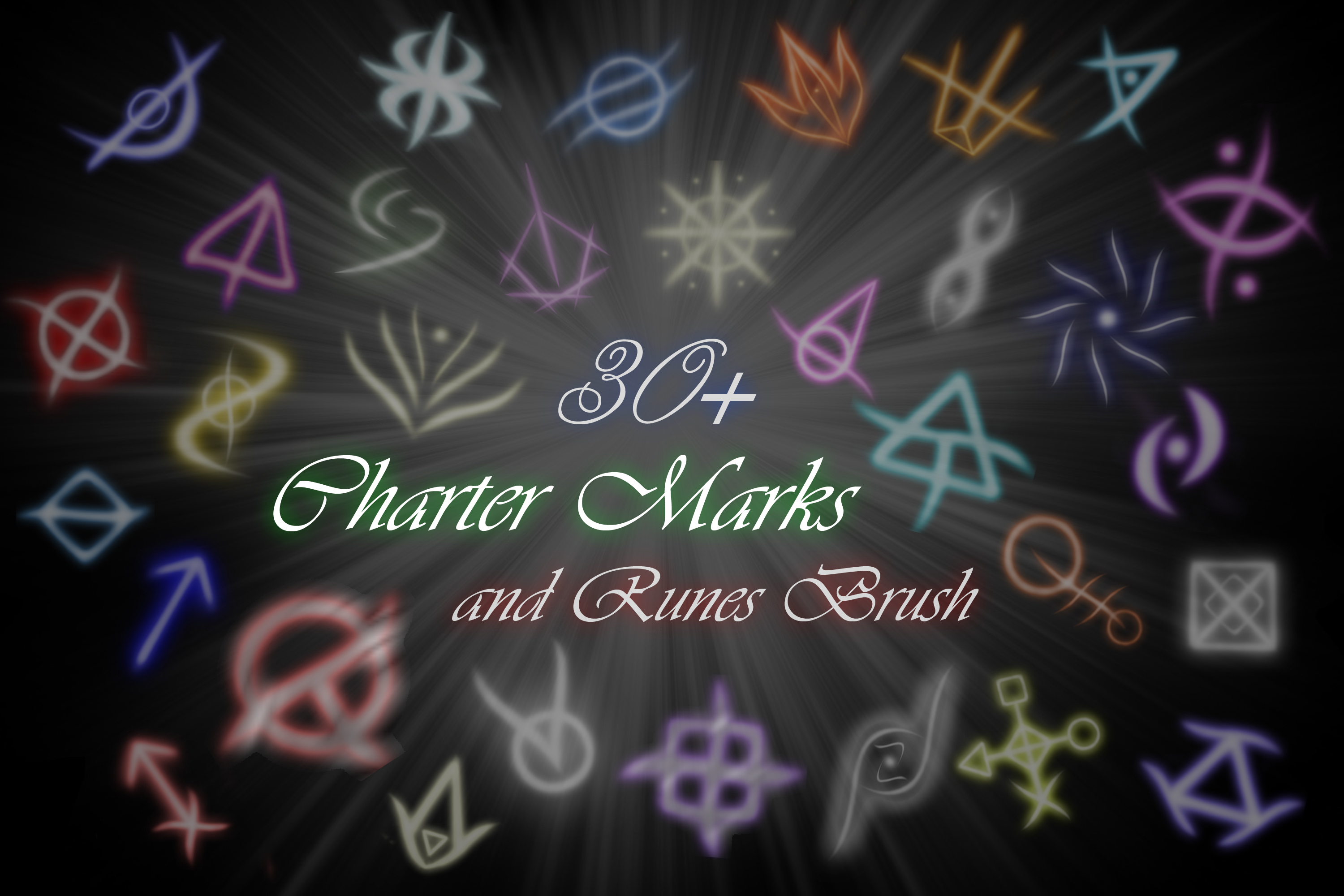 32 Charter Mark Runes PS Brush