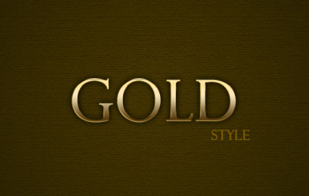 Gold text style