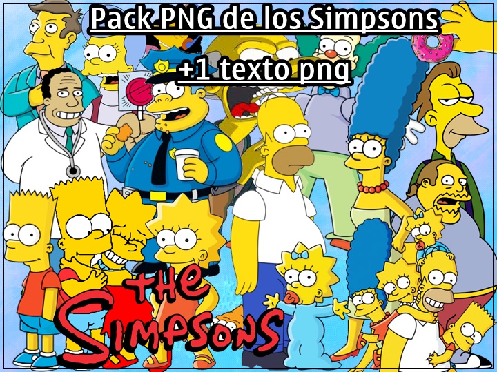 Pack 'Los Simpsons' fotos PNG +1 texto P