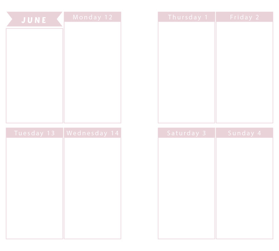 Free Printable Planner June Calendar by Torotiel on DeviantArt