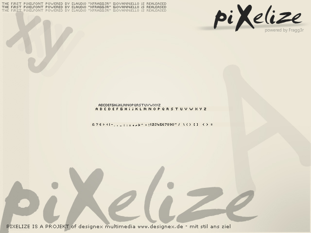 piXelize font