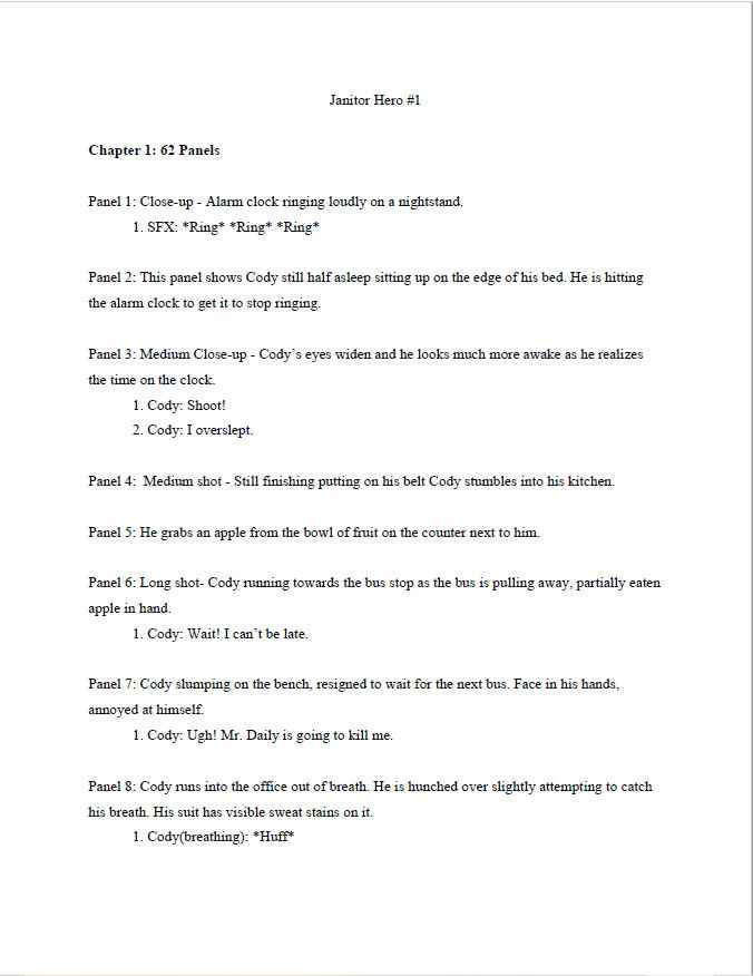 Janitor Hero Chapter 1 Script by JJaz1 on DeviantArt