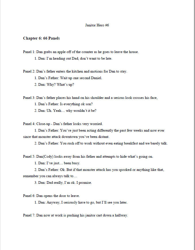 Janitor Hero Chapter 6 Script by JJaz1 on DeviantArt