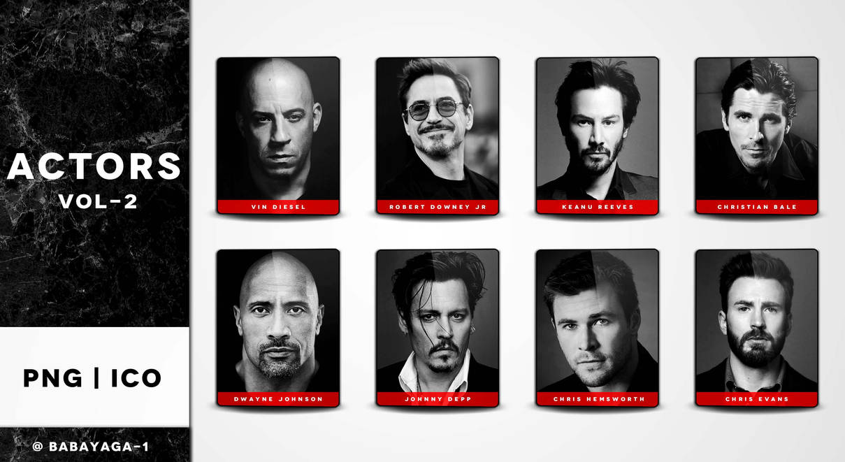Hollywood Actors Folder Icon Vol-2 by BabaYaga-1 on DeviantArt