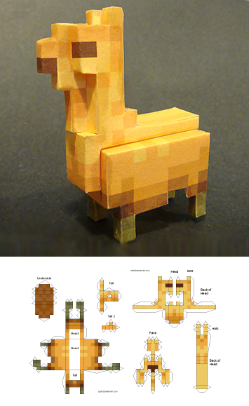 Llama Papercraft