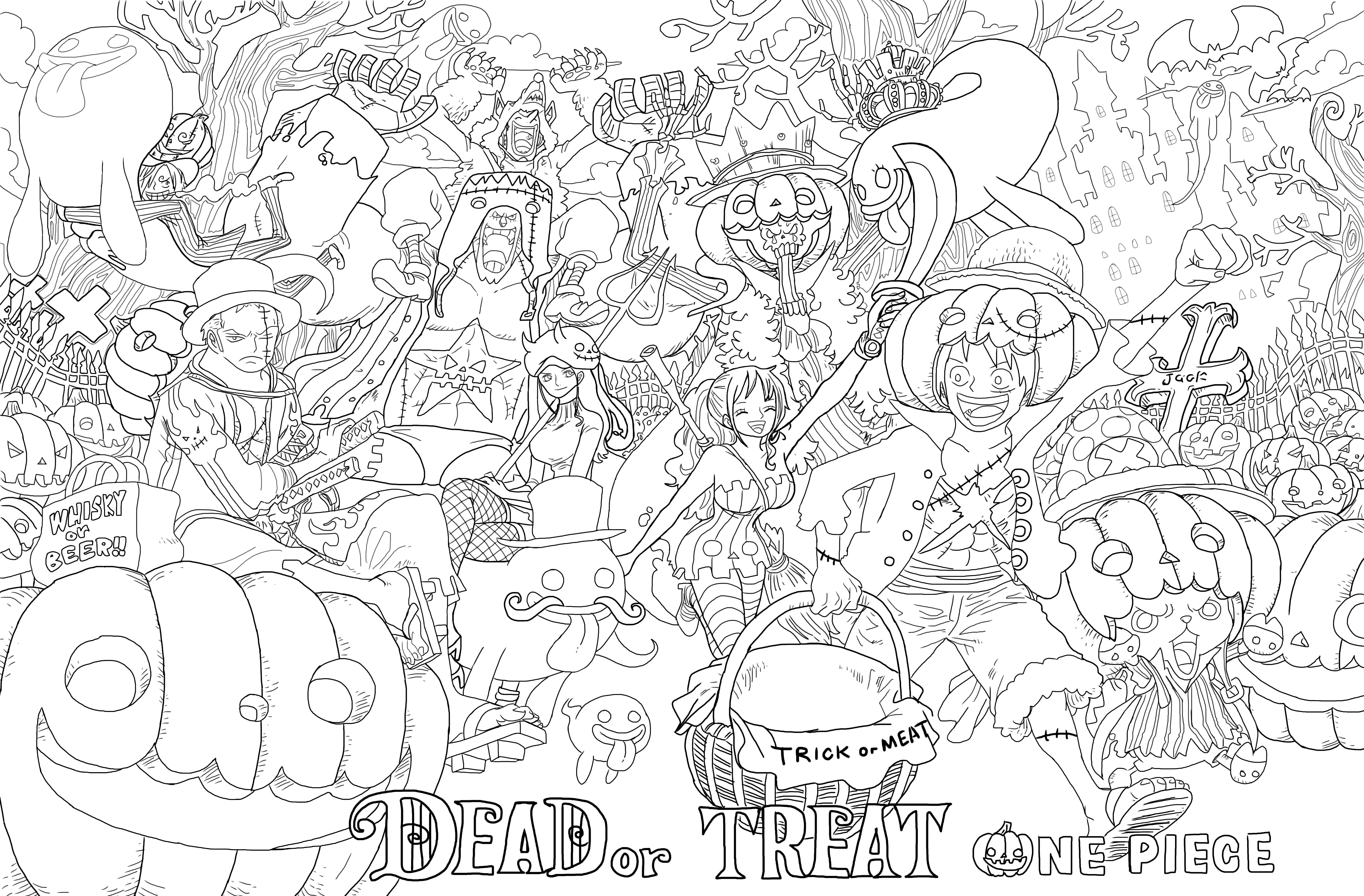 One Piece Chapter 685 Cover Lineart By Phantomred17 On Deviantart