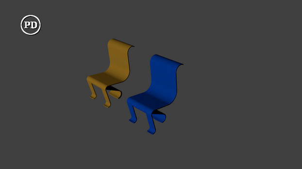 Blender artsy chair - PD/CC0