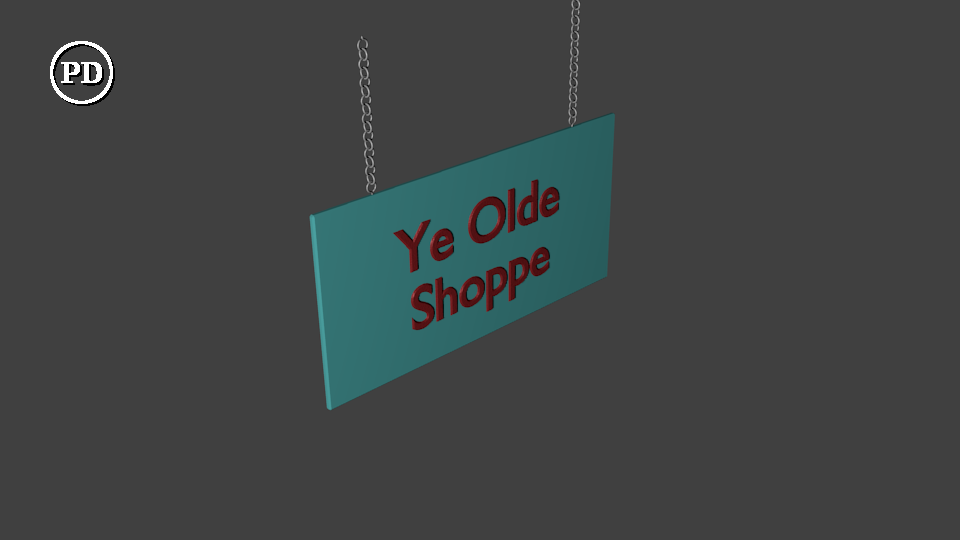 Blender Hanging Sign - PD